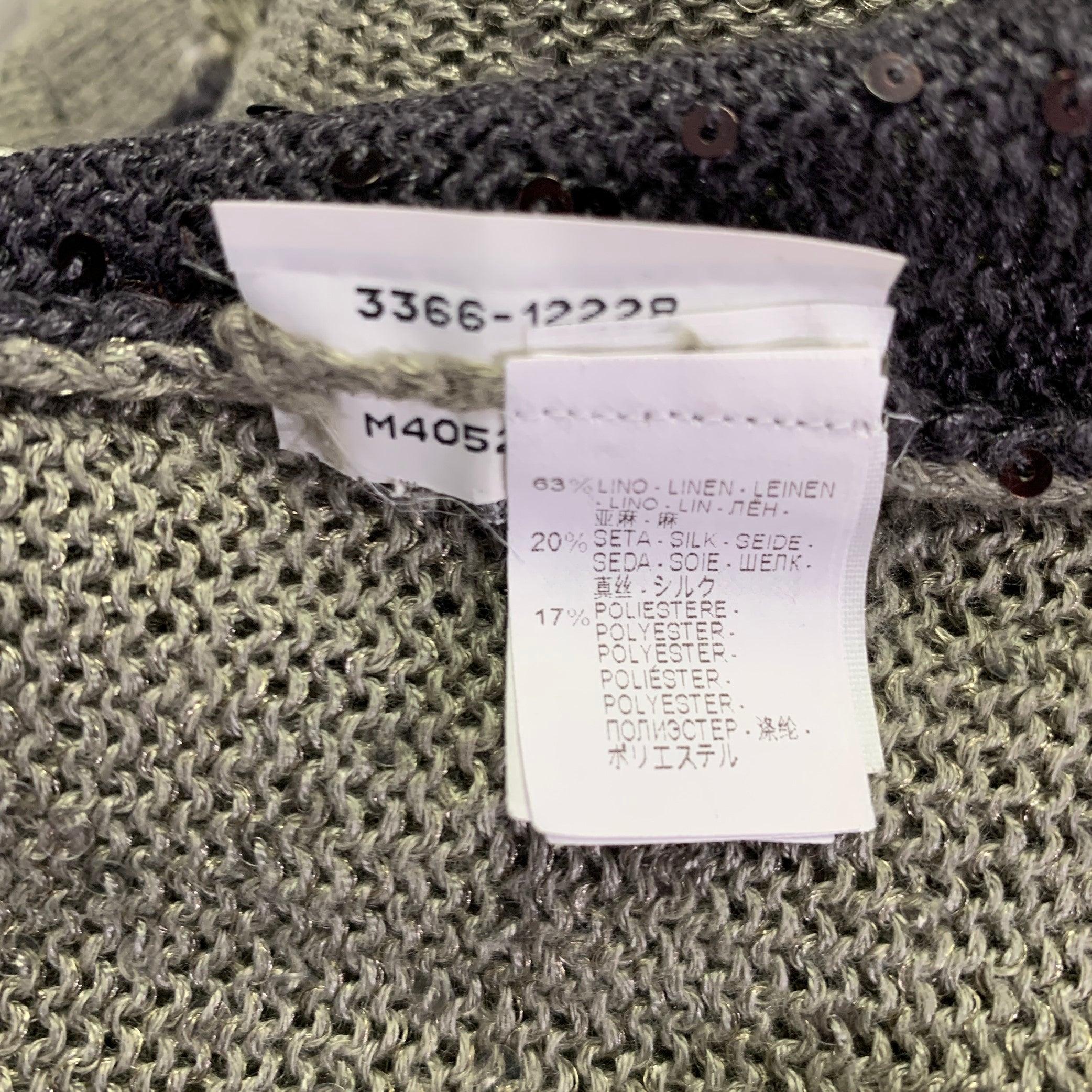 BRUNELLO CUCINELLI Größe S Grün Sage Leinenmischung stricken ärmelloses lässiges Top im Angebot 3