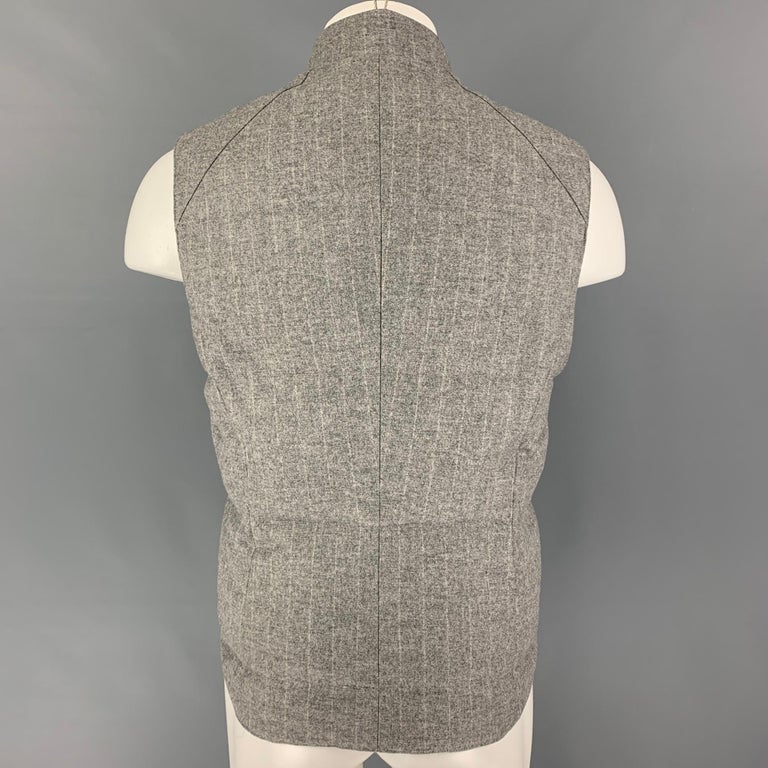 BRUNELLO CUCINELLI Size XL Quilted Khaki Twill Zip Up Puff Zip Pockets Vest main image 1