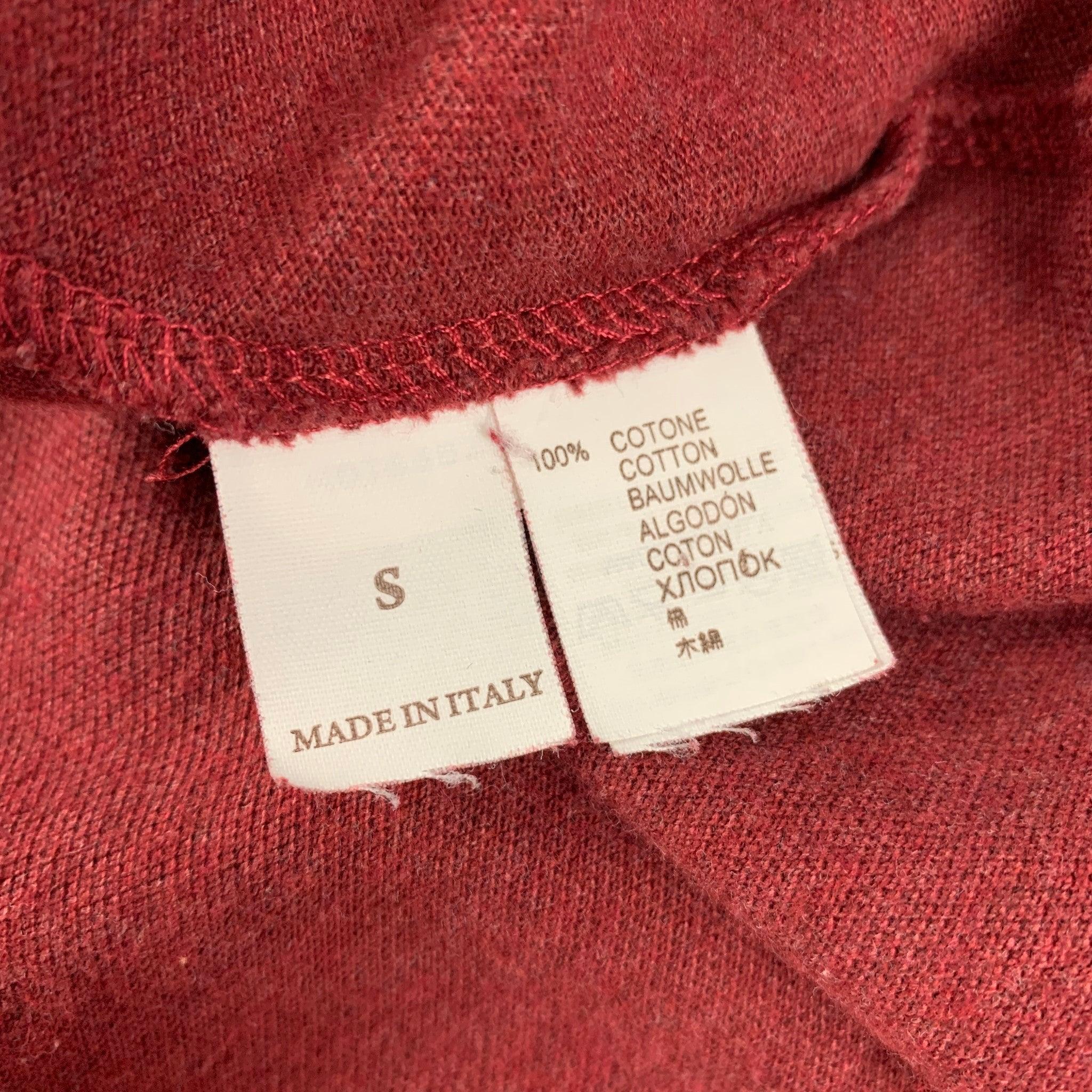 Men's BRUNELLO CUCINELLI Size S Red Cotton Long Sleeve Polo