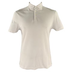BRUNELLO CUCINELLI Größe XL Weißes Baumwoll-Polo