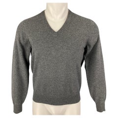 BRUNELLO CUCINELLI Size XS Gray Cashmere V-Neck Sweater