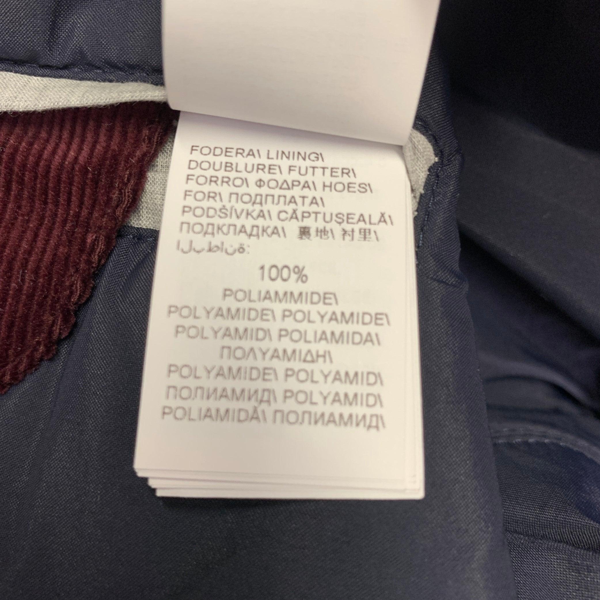 BRUNELLO CUCINELLI Size XXL Burgundy Corduroy Cotton Snaps Jacket 6