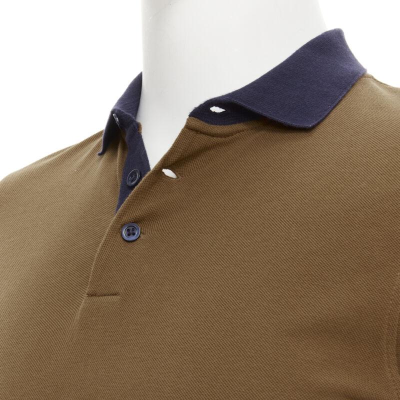 Brunello Cucinelli Slim Fit polo marrone navy XS
Riferimento: CRTI/A00723
Marchio: Brunello Cucinelli
Materiale: Cotone
Colore: Marrone, Marina
Modello: Tinta unita
Chiusura: bottone
Prodotto in: Italia

CONDIZIONE:
Condizioni: Buono, questo
