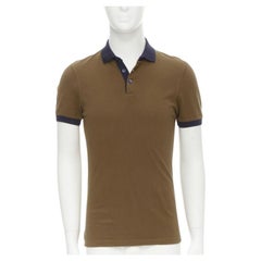 BRUNELLO CUCINELLI Slim Fit braun navy Poloshirt XS