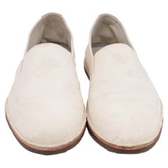 Brunello Cucinelli Slip-On Espadrille Flats in White Canvas