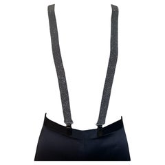 Brunello Cucinelli Sparkling Silver Beaded Cashmere Suspenders, 2000s