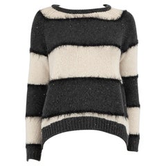 Brunello Cucinelli Striped Sequin Accent Jumper Size XS