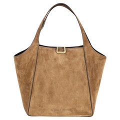 Brunello Cucinelli Suede Bucket Bag — Beige