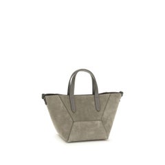 Brunello Cucinelli Suede Calf Leather Shoulder Bag — Brown