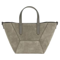 Brunello Cucinelli Suede Calf Leather Shoulder Bag — Brown