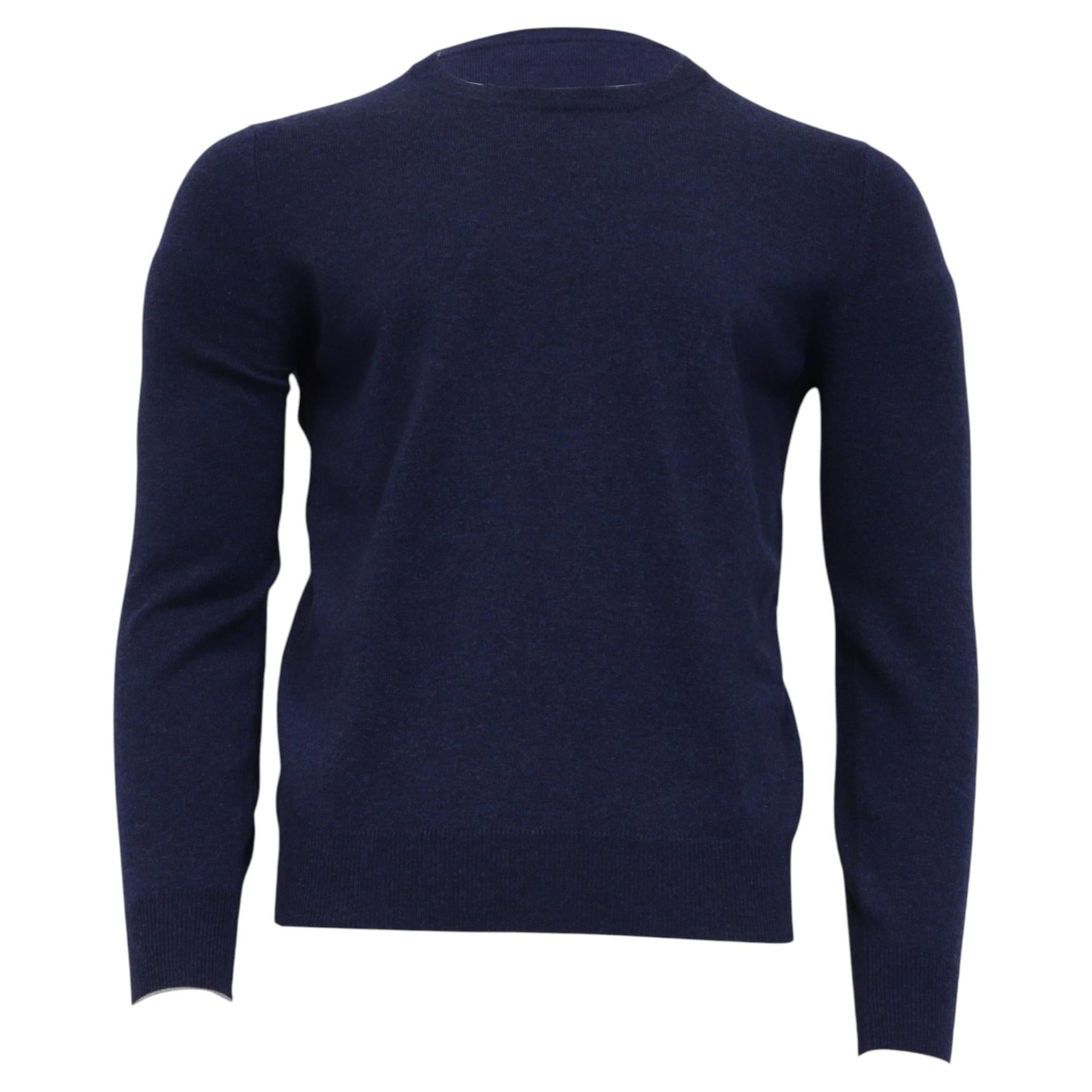 Pull Brunello Cucinelli en cachemire bleu marine