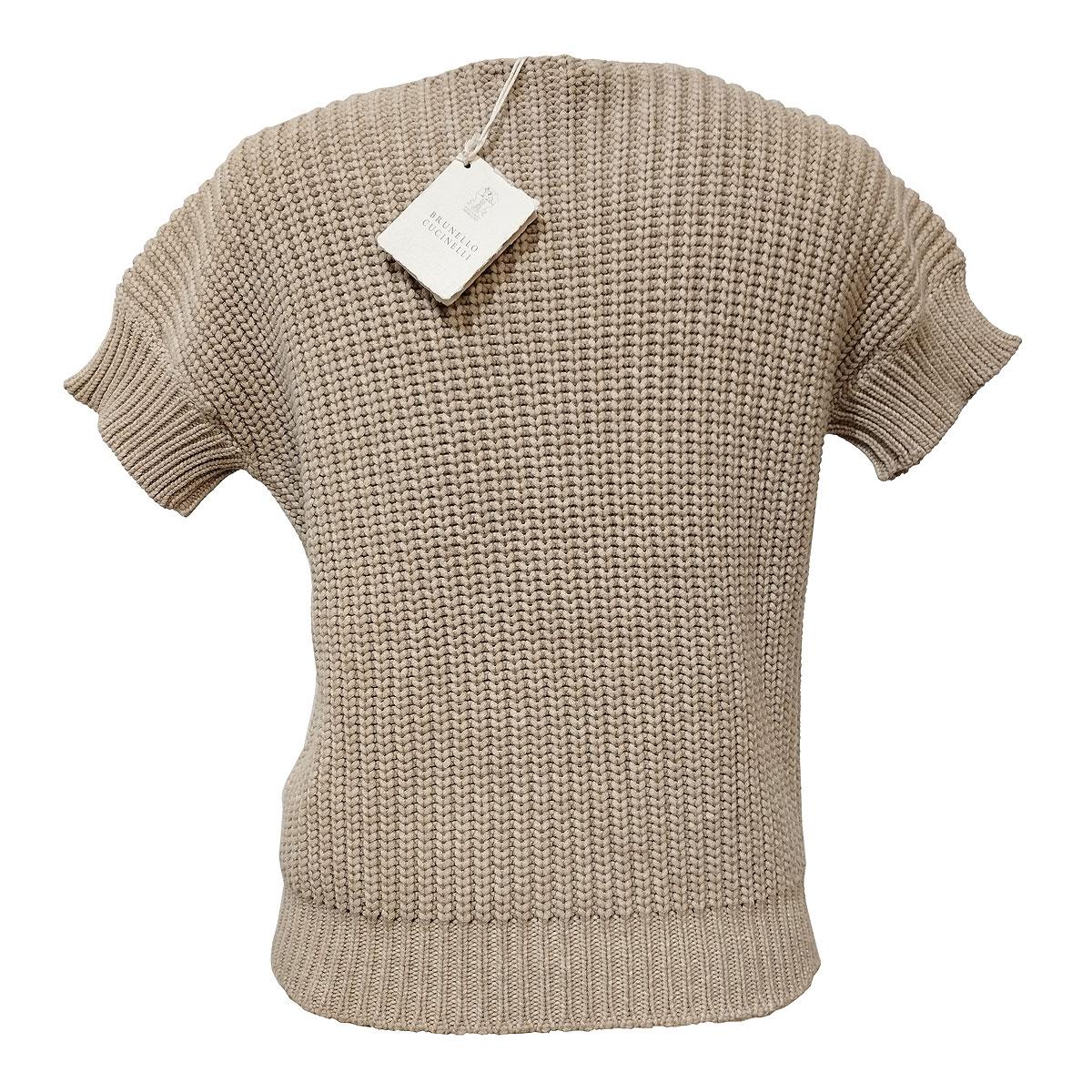 Beautiful and understated luxury set by Brunello Cucinelli
Brand new with tags
Sweater + Top
Cotton (76%) and nylon
Silk top
Natural color
Short sleeve
Shoulder/hem cm 46 (18,11 inches)
Free fast shipping from  Italy
