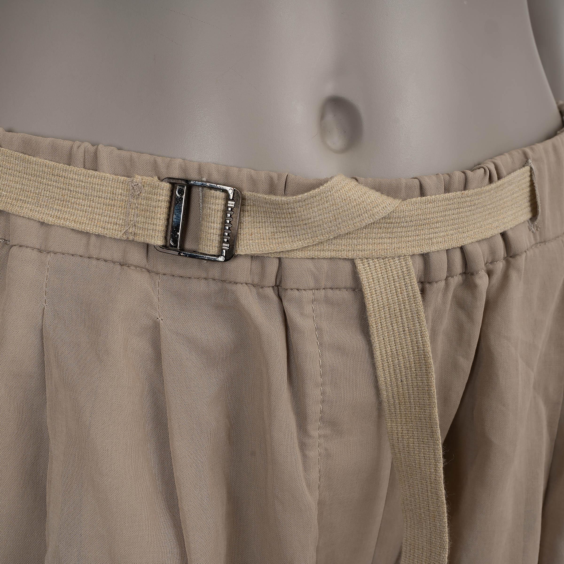 De las mujeres BRUNELLO CUCINELLI algodón topo 2024 PANTALÓN ANCHA ORGANZA CON CINTURÓN 40 S en venta