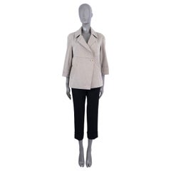 BRUNELLO CUCINELLI taupe cotton 3/4 SLEEVE Jacket 40 S