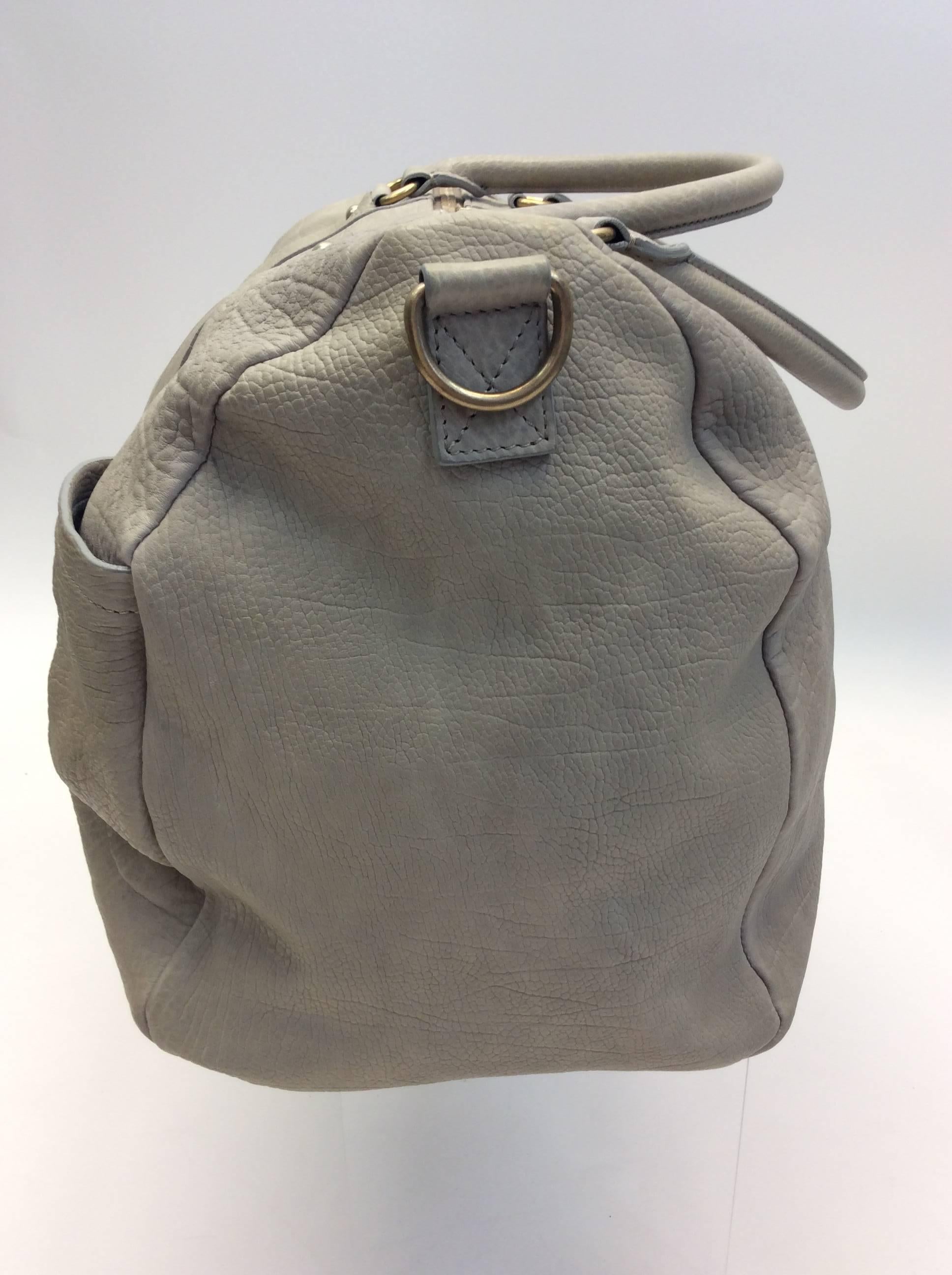Brunello Cucinelli Taupe Leather Bag In Excellent Condition For Sale In Narberth, PA