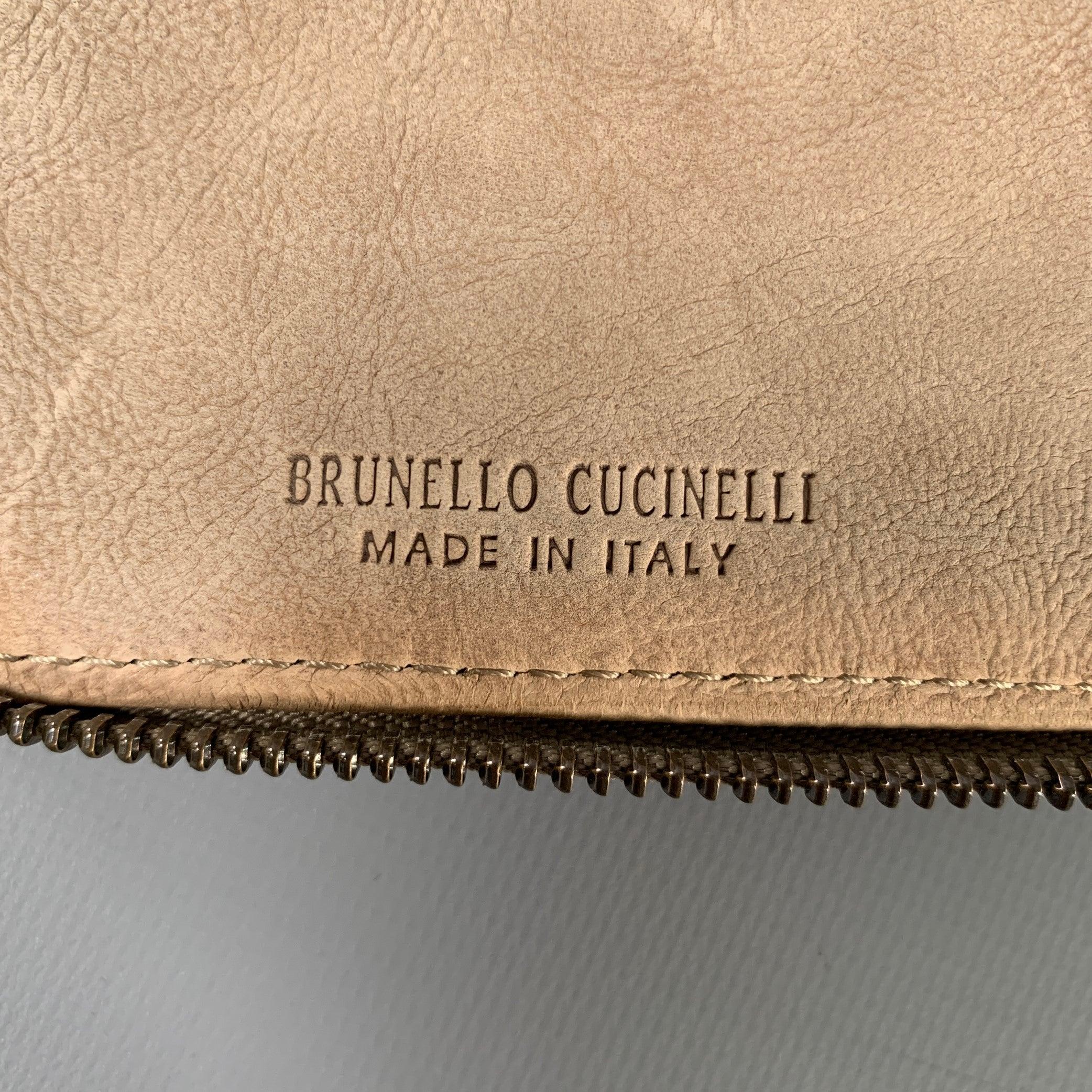 BRUNELLO CUCINELLI Taupe Leather iPad Case Leather Goods For Sale 2