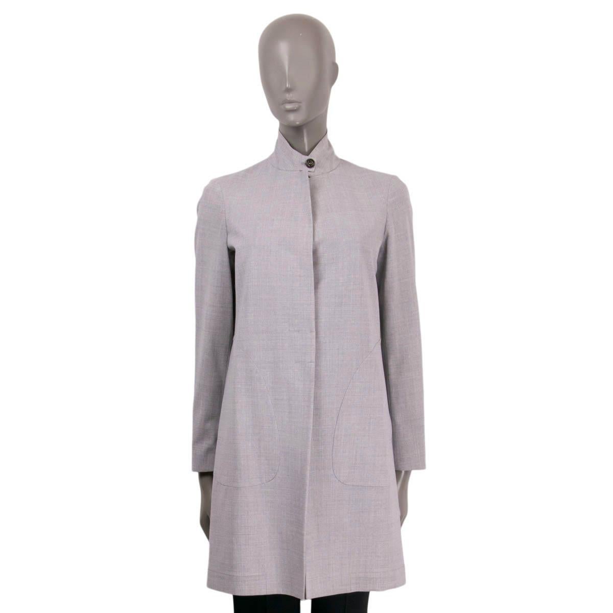 Women's BRUNELLO CUCINELLI taupe polyester LAYERED Coat Jacket 42 M For Sale