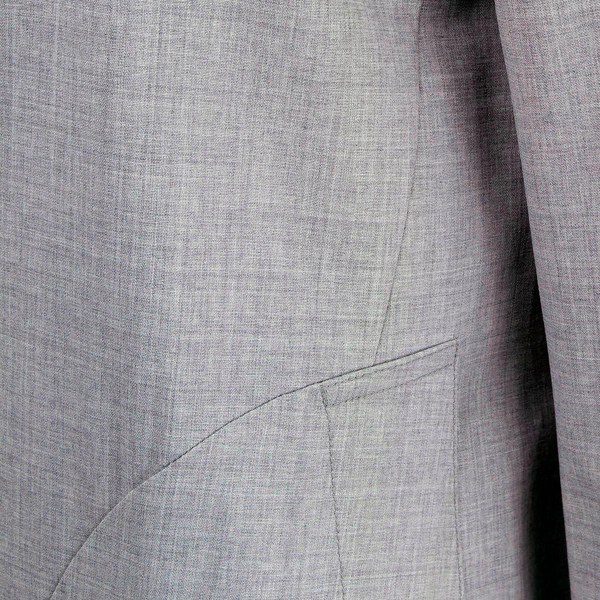 Brunello Cucinelli, poliestere color tortora, Giacca a strati 42 M in vendita 2
