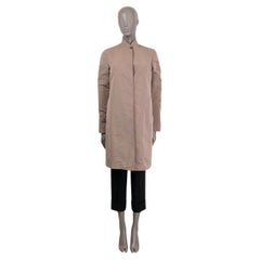 BRUNELLO CUCINELLI taupe polyester LAYERED Coat Jacket 42 M