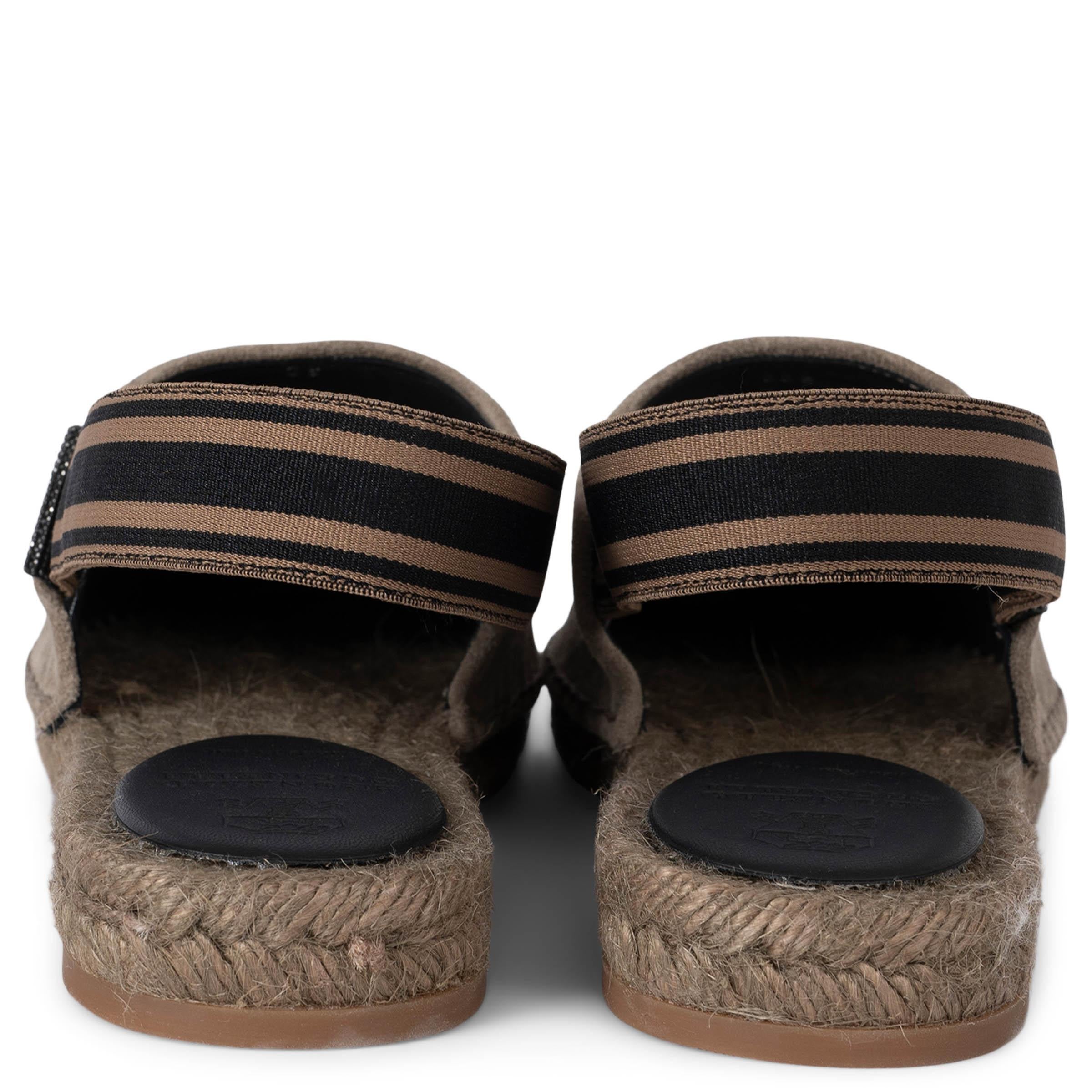 BRUNELLO CUCINELLI daim 2023 WEB TRIM SLINGBACK ESPADRILLE Chaussures 38 Neuf - En vente à Zürich, CH
