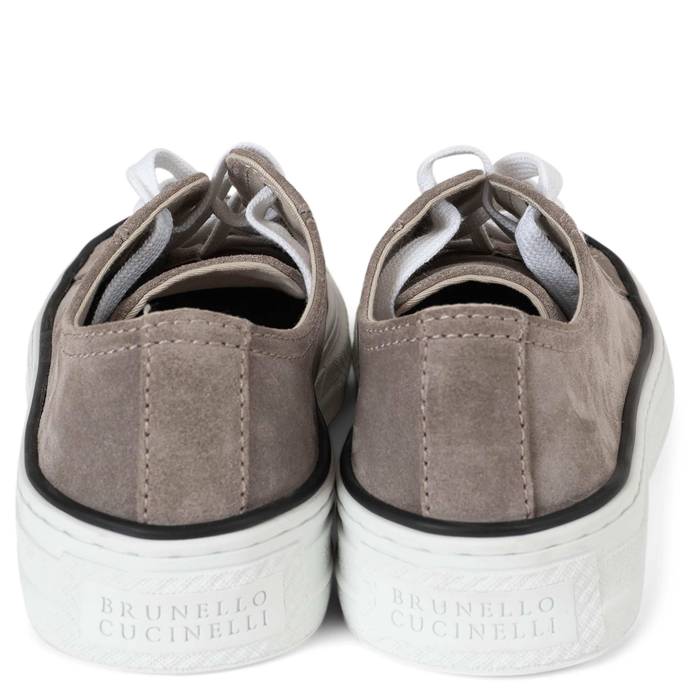 BRUNELLO CUCINELLI daim taupe 2024 MONILI Chaussures de sport 38 Neuf - En vente à Zürich, CH
