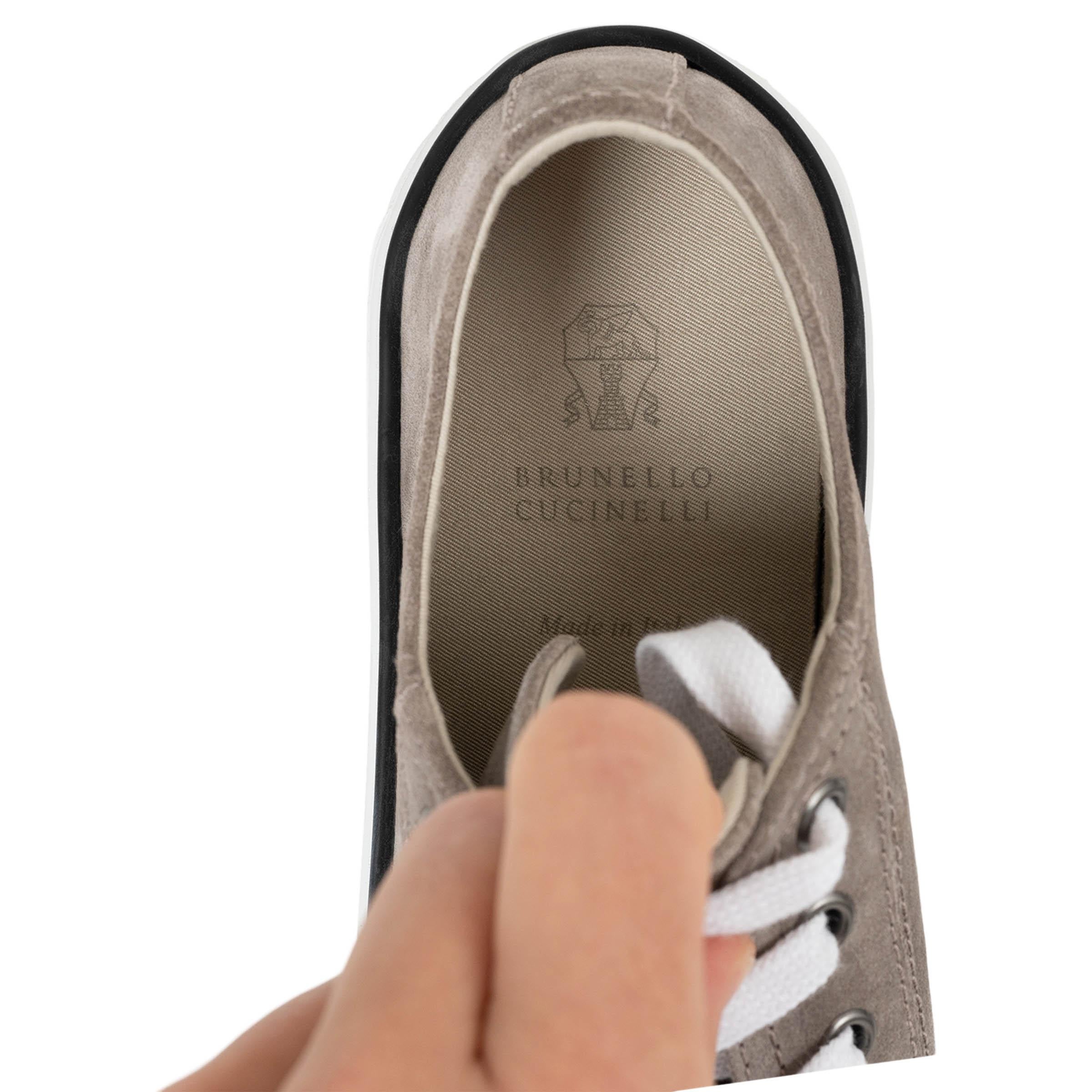 BRUNELLO CUCINELLI daim taupe 2024 MONILI Chaussures de sport 38 en vente 2