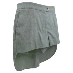 Brunello Cucinelli TuxedoTails RearTrain Wool Tailored Grey Shorts