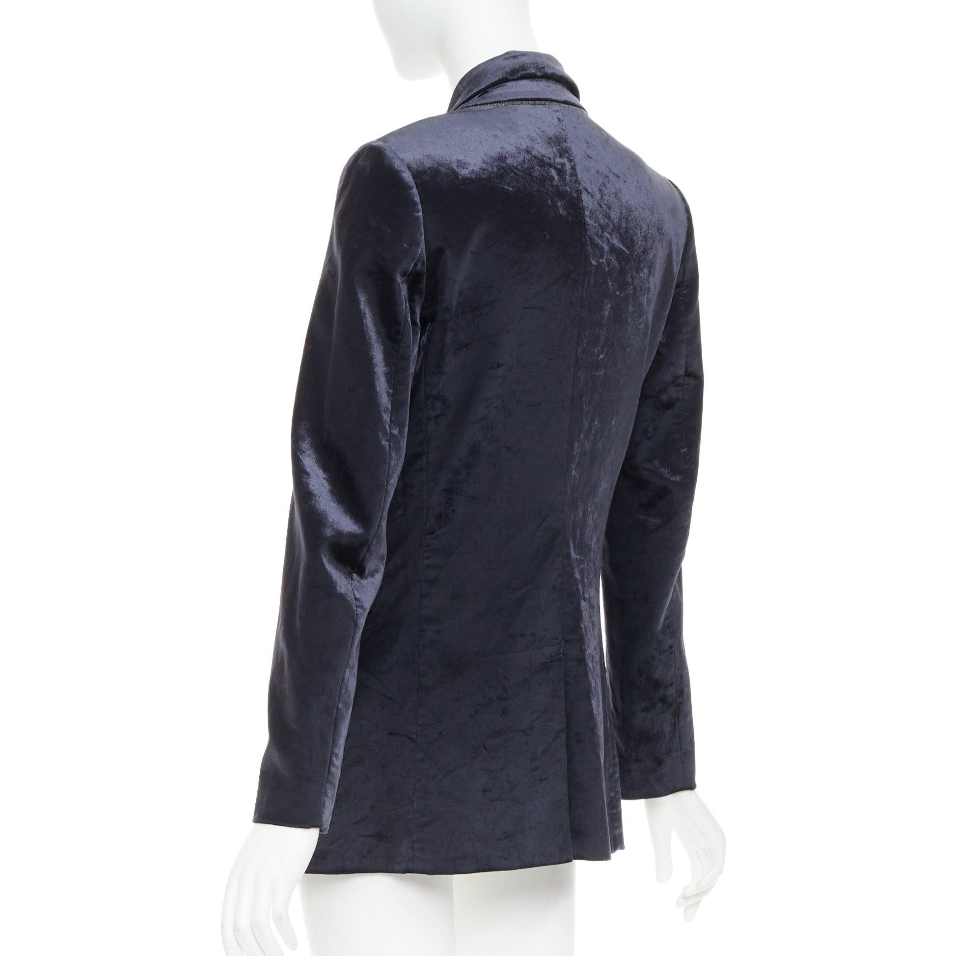 BRUNELLO CUCINELLI velvet buttons double breasted blazer jacket IT40 S For Sale 2