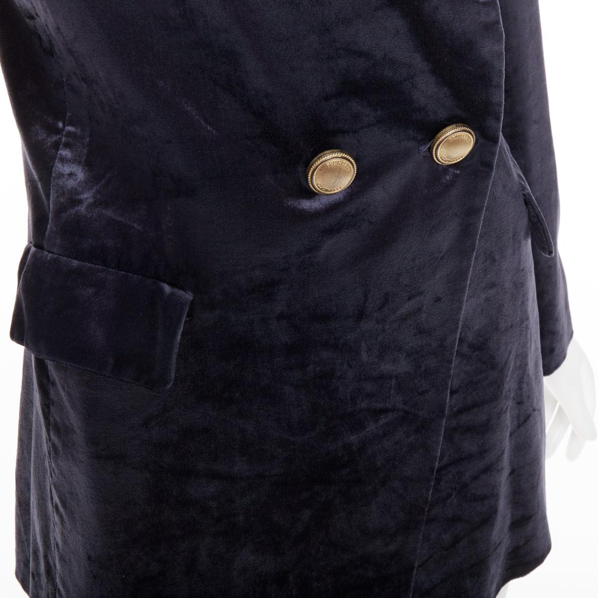BRUNELLO CUCINELLI velvet buttons double breasted blazer jacket IT40 S For Sale 3