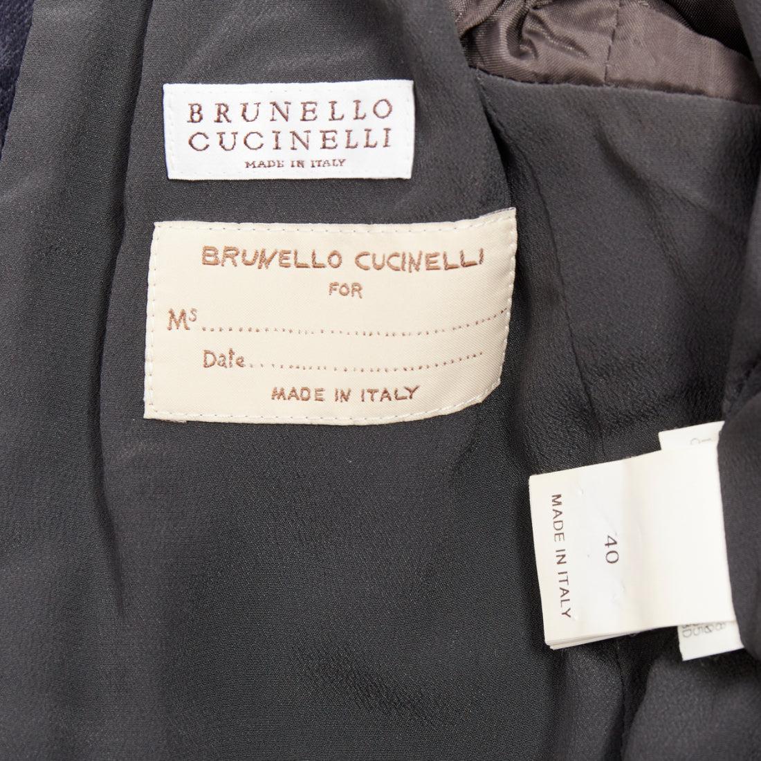 BRUNELLO CUCINELLI velvet buttons double breasted blazer jacket IT40 S For Sale 4