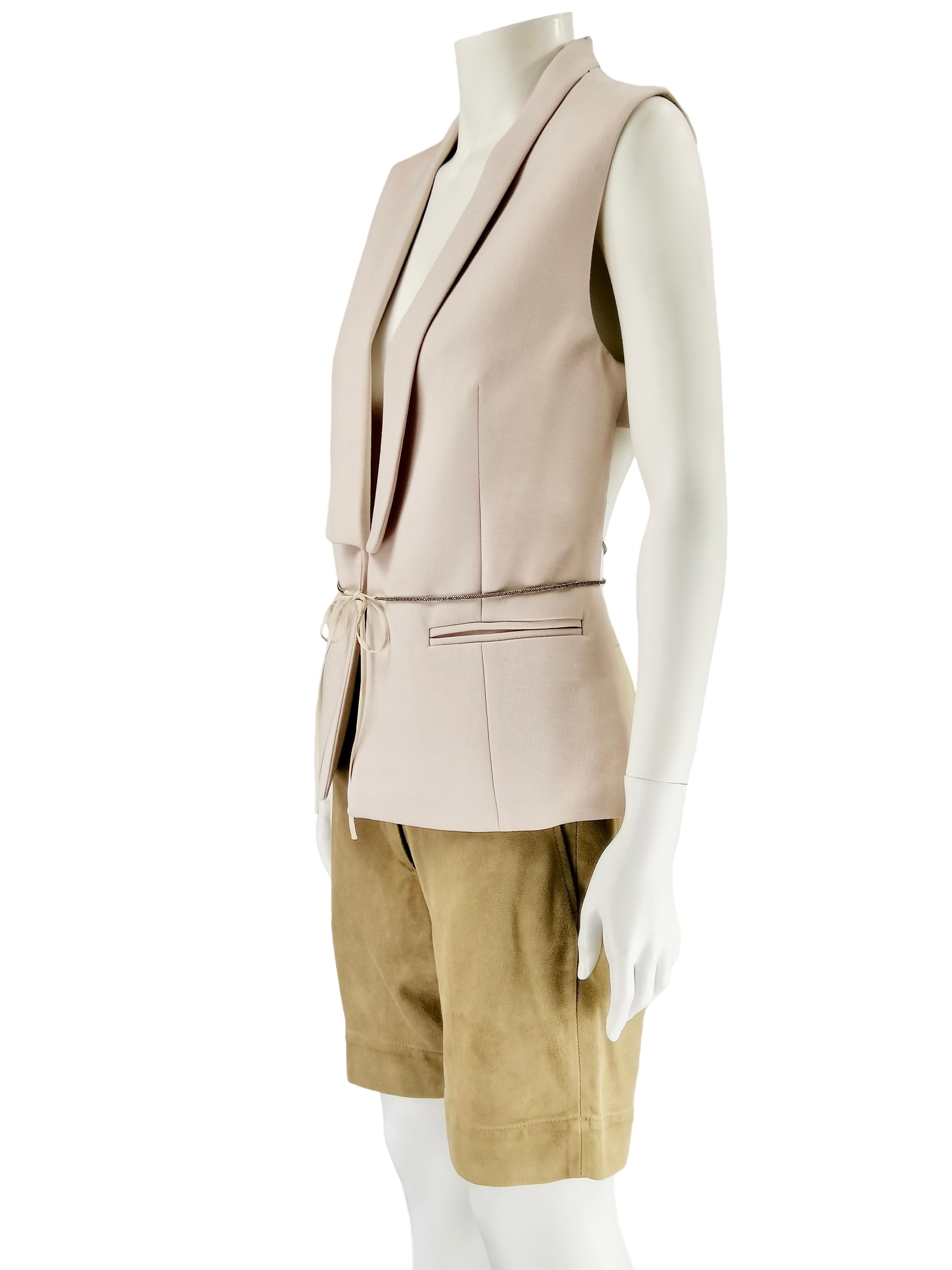 Beige Brunello Cucinelli vest For Sale
