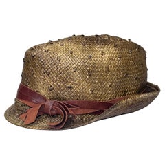 Brunello Cucinelli Vintage Eimerhut aus Korbweide (Medium)