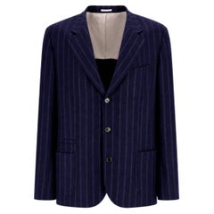 Brunello Cucinelli Virgin Wool & Cashmere Blend Pinstripe Jacket