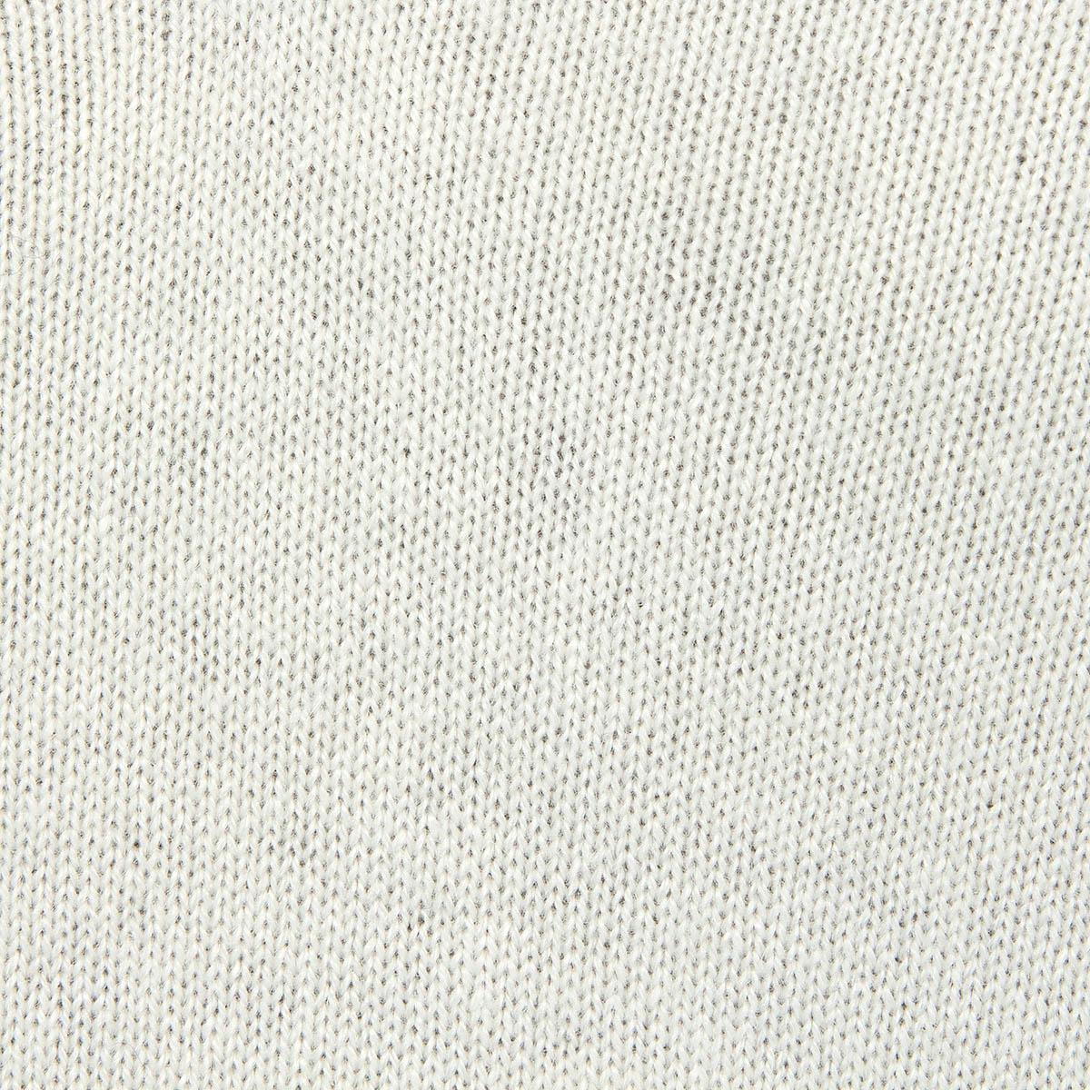 BRUNELLO CUCINELLI white cashmere STRIPED V-NECK Sweater L In Excellent Condition For Sale In Zürich, CH