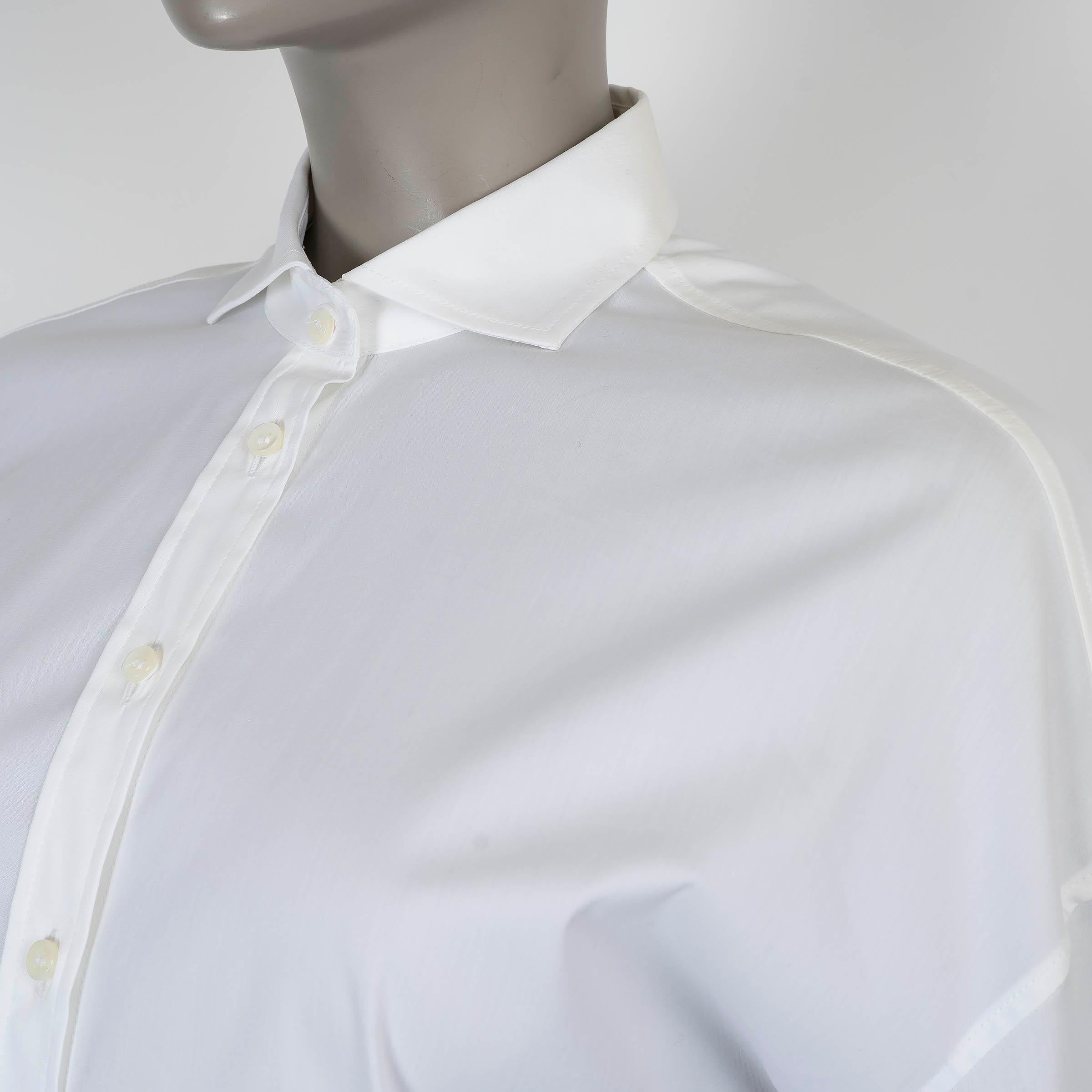 De las mujeres BRUNELLO CUCINELLI algodón blanco 2019 MONILI SATIN CUFF Camisa abotonable S en venta