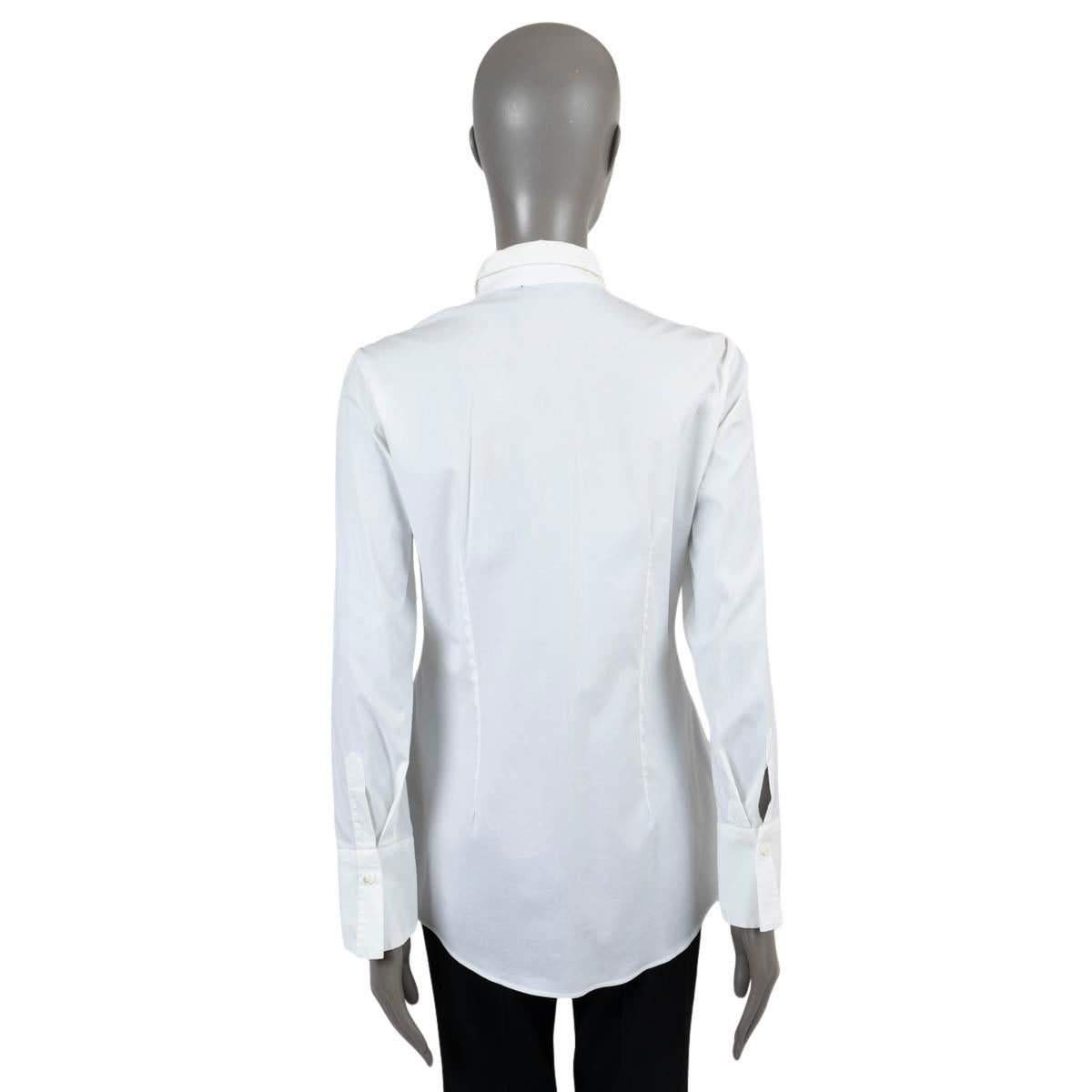 BRUNELLO CUCINELLI white cotton DOUBLE COLLAR Button-Up Shirt XL In Excellent Condition For Sale In Zürich, CH