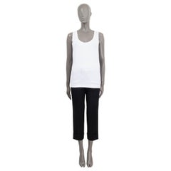 BRUNELLO CUCINELLI white cotton FINE RIB MONILI Tank Top Shirt XL