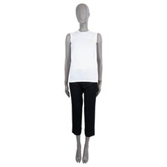 BRUNELLO CUCINELLI white cotton MONILI CHAIN Tank Top Shirt S