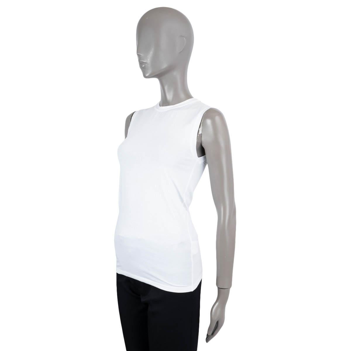 Women's BRUNELLO CUCINELLI white cotton MONILI CHAIN Tank Top Shirt S For Sale