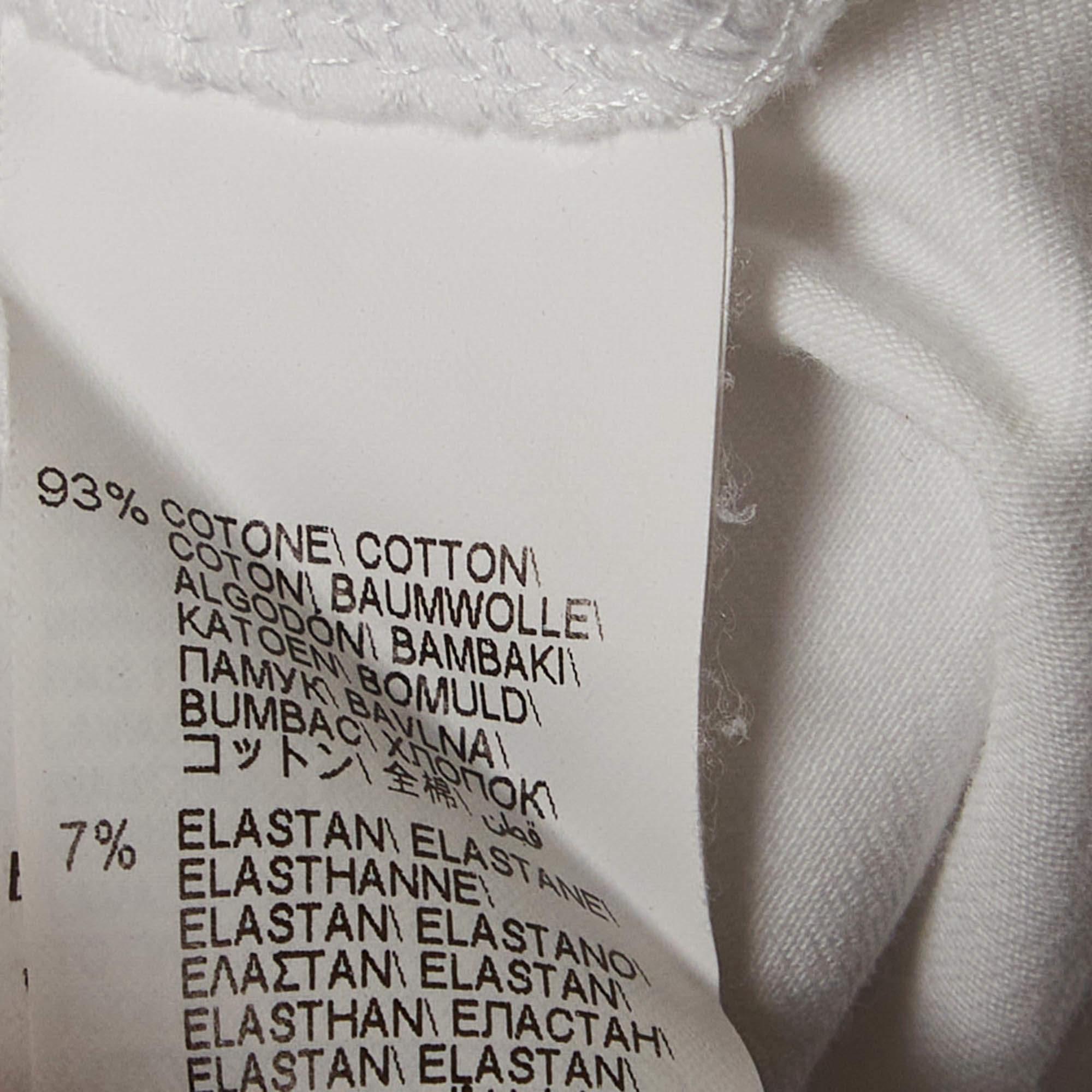 Brunello Cucinelli White Cotton Slim Fit Crew Neck T-Shirt L For Sale 1