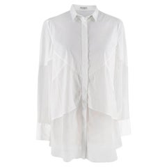 Brunello Cucinelli White Cotton & Voile Shirt