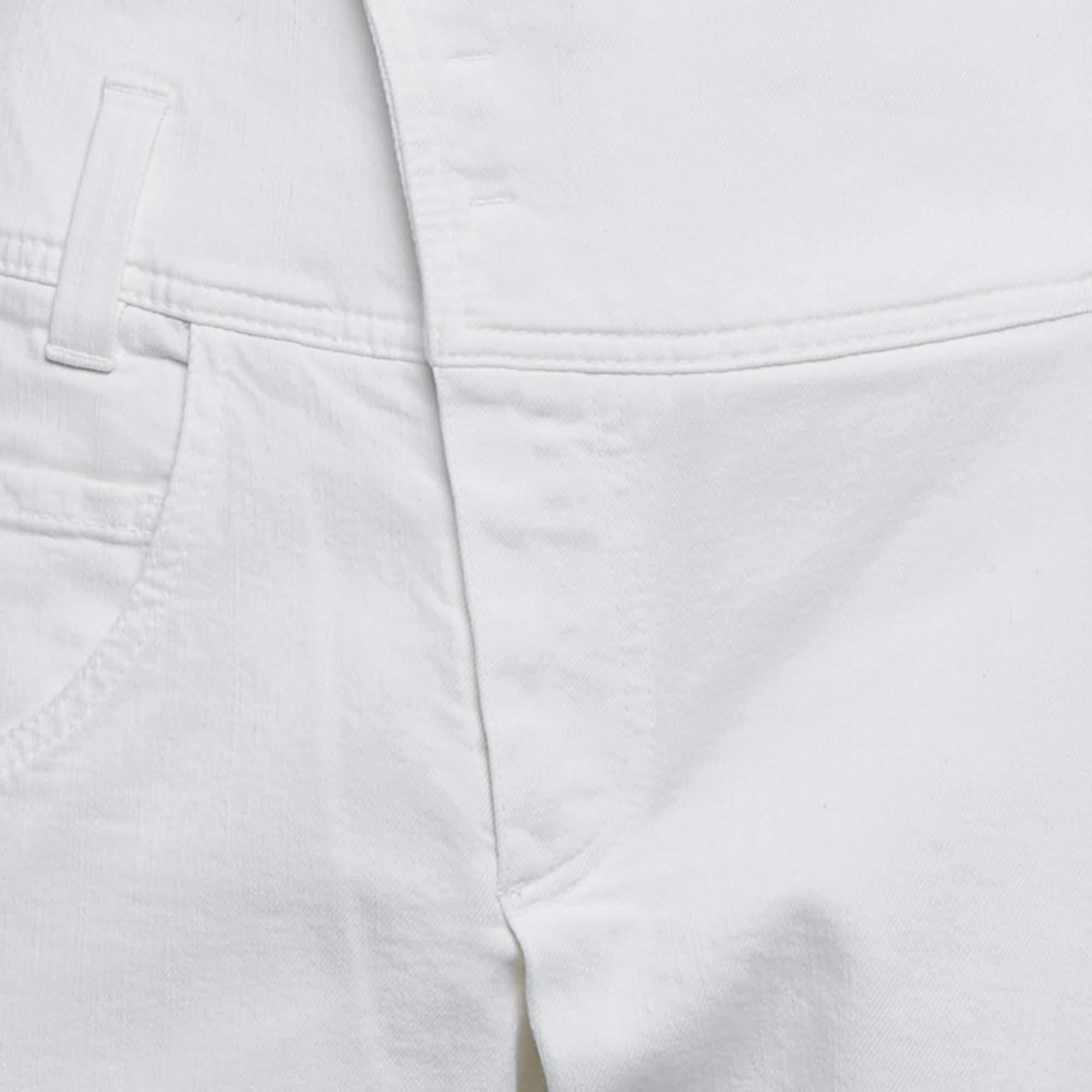 Gris Brunello Cucinelli Jeans blanc à bords bruts, taille S  31