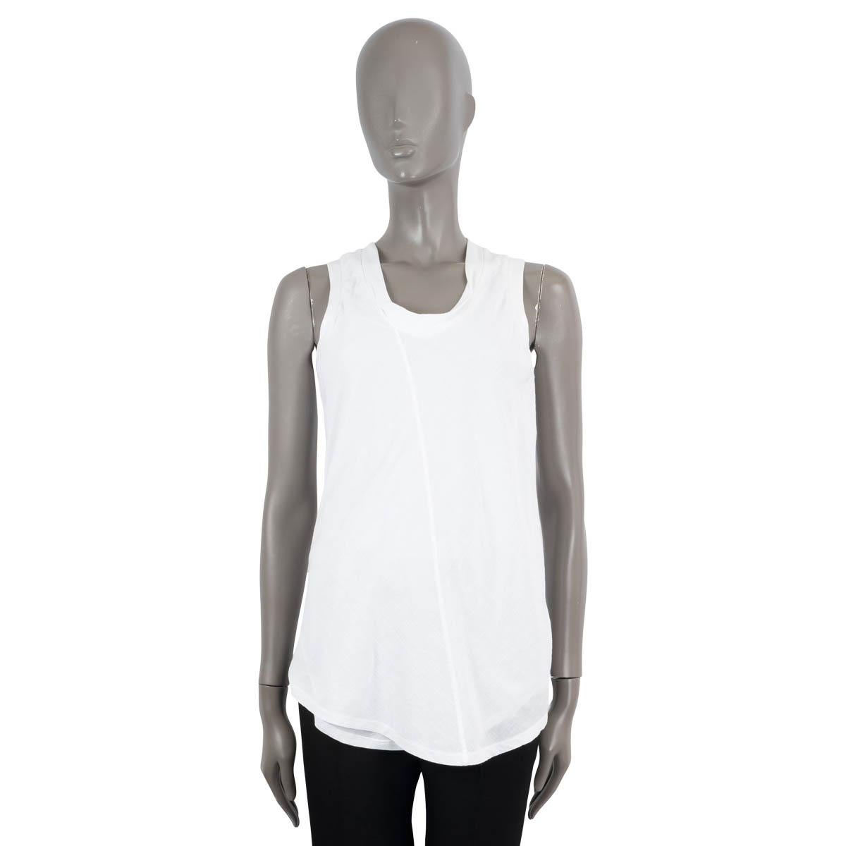 Gray BRUNELLO CUCINELLI white LINEN & COTTON Tank Top Shirt XS For Sale