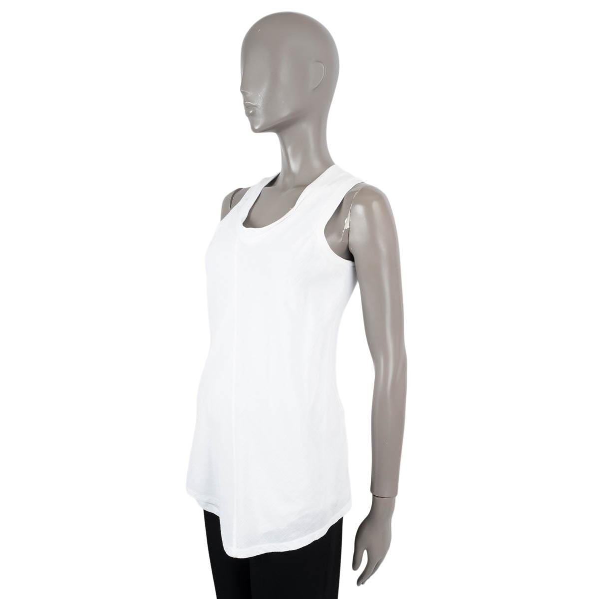 BRUNELLO CUCINELLI white LINEN & COTTON Tank Top Shirt XS In Excellent Condition For Sale In Zürich, CH
