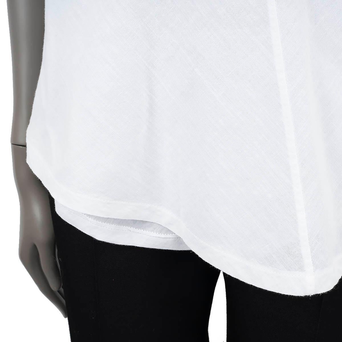 BRUNELLO CUCINELLI white LINEN & COTTON Tank Top Shirt XS For Sale 2
