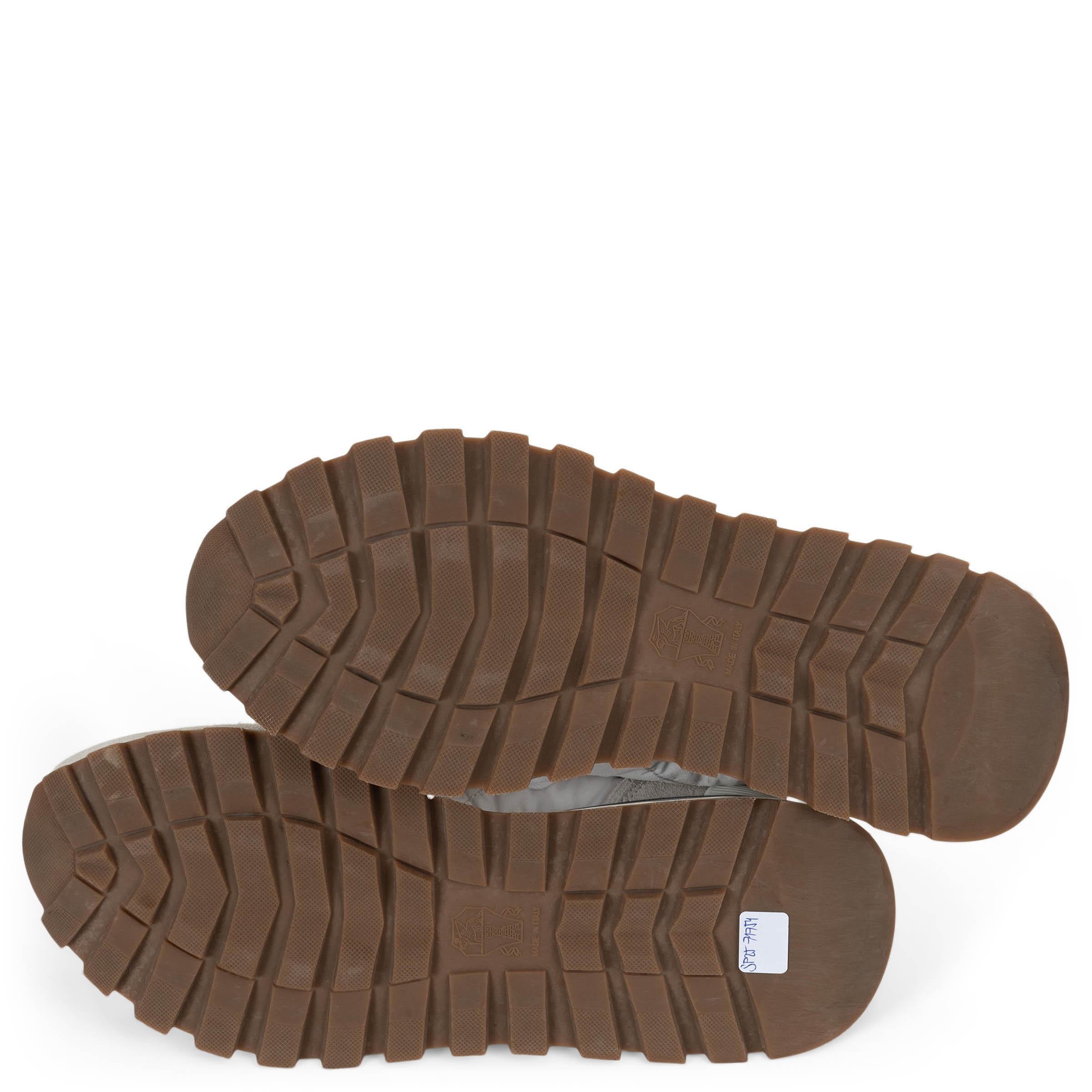 BRUNELLO CUCINELLI Baskets MONILI 2020 en nylon et daim blanc 38 en vente 3