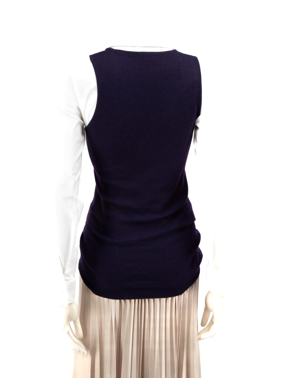 Grigio Brunello Cucinelli Set camicia e sovrapposizione bianca e viola taglia L. in vendita