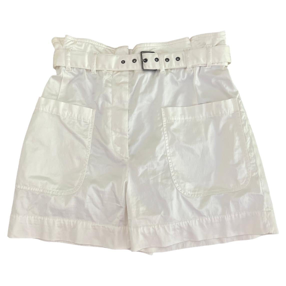 Brunello Cucinelli White Shorts, Size 42 For Sale