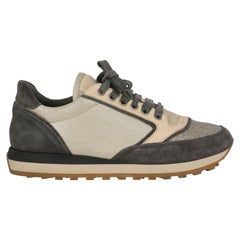 Brunello Cucinelli Women Sneakers Beige Leather IT 38
