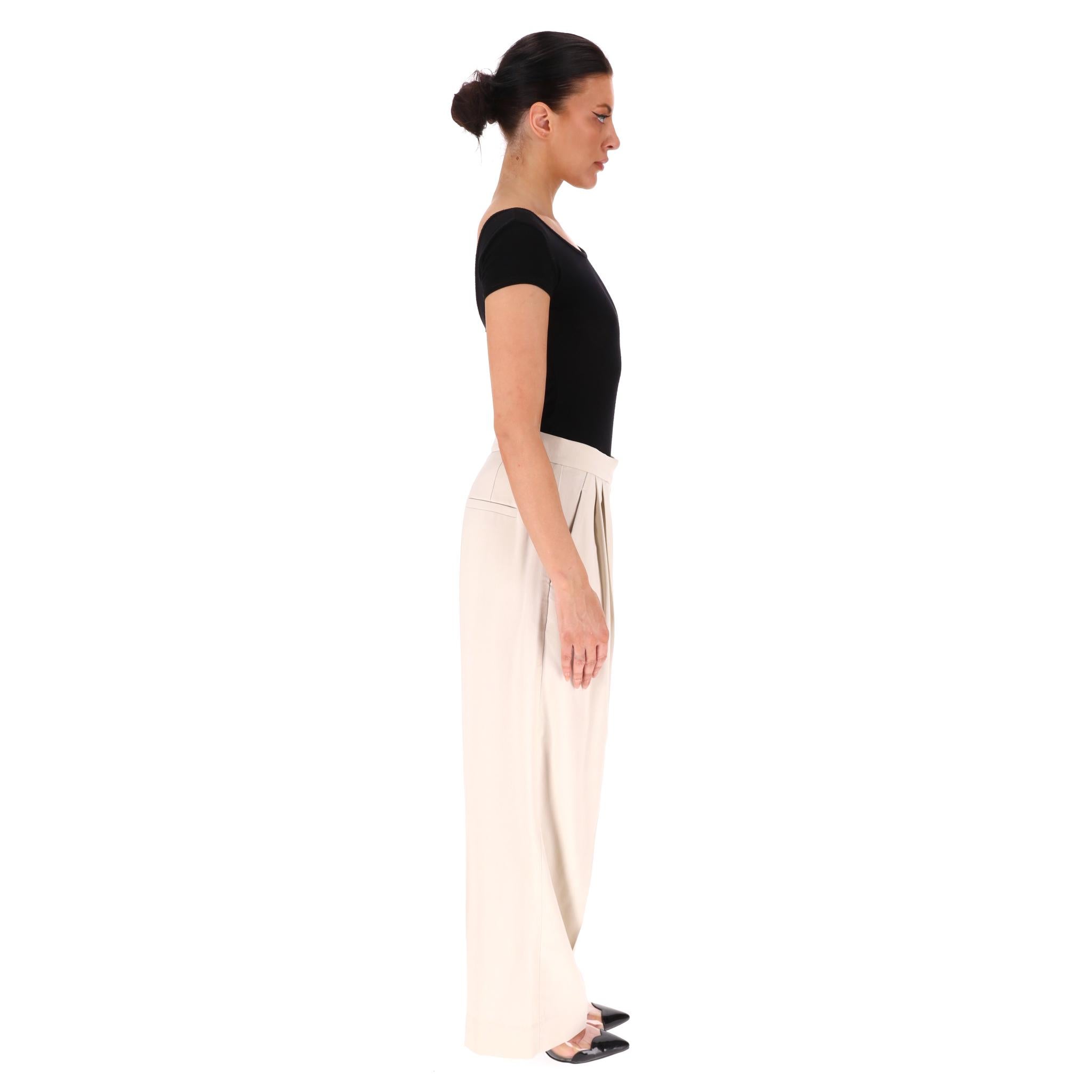 Pantalones de pata ancha de lana Brunello Cucinelli Beige en venta